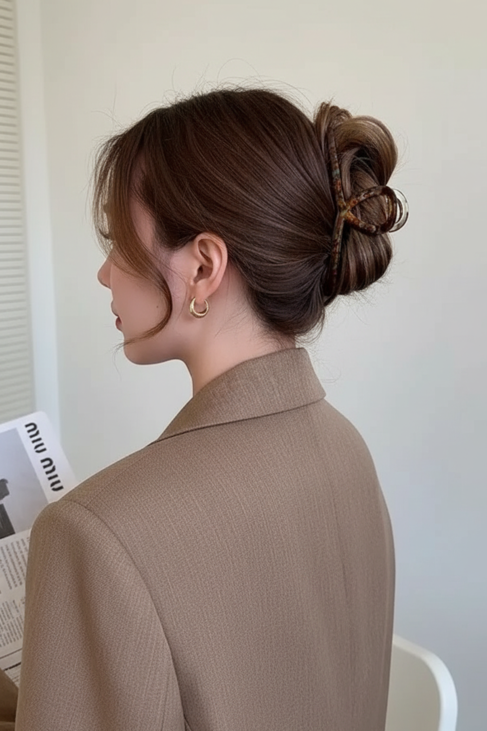 Metal grab hair Claw clip for large hair volume