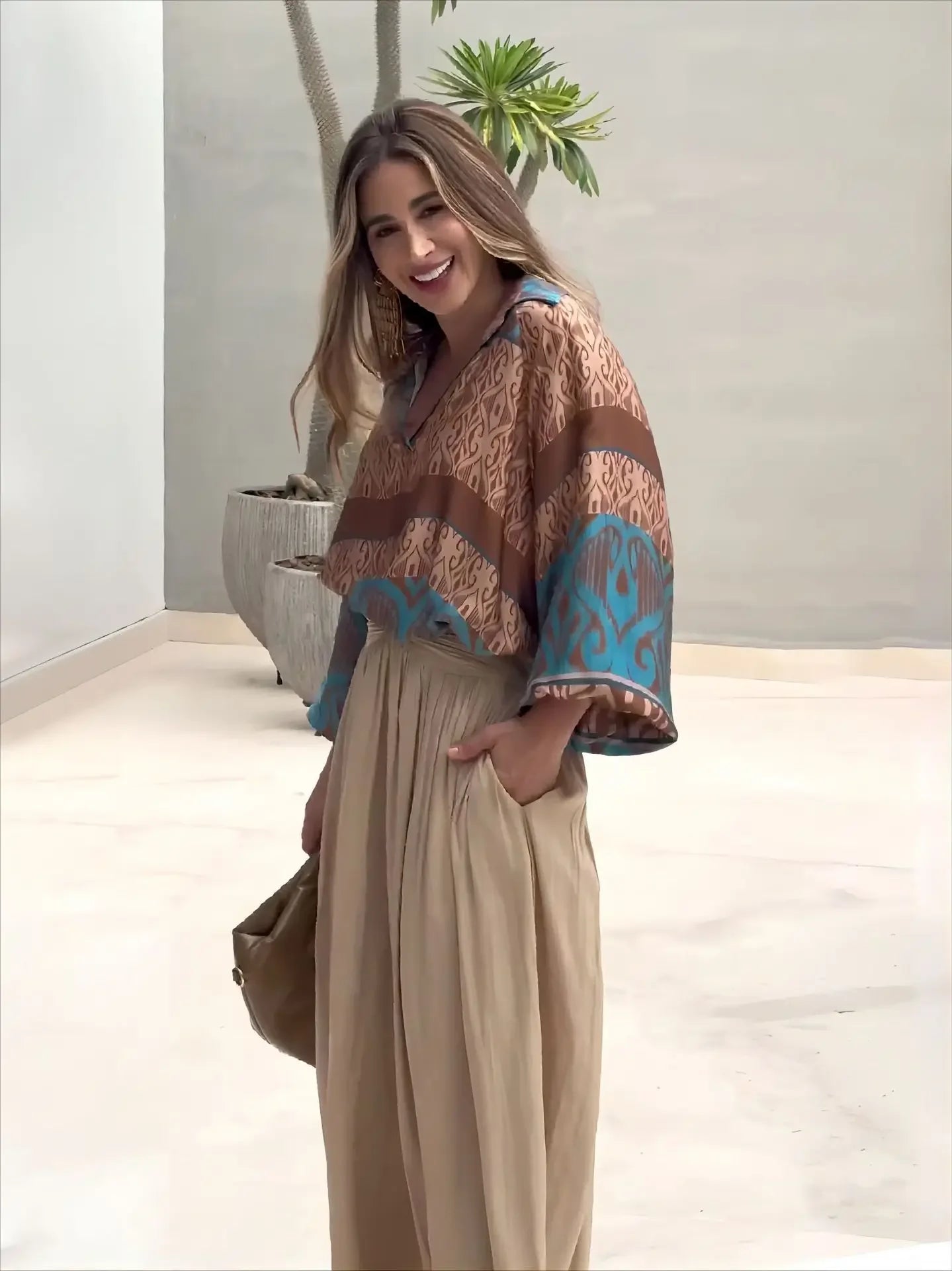 Pant Sets Two Pieces Women Tracksuit Ankle Length Wide Leg Pants