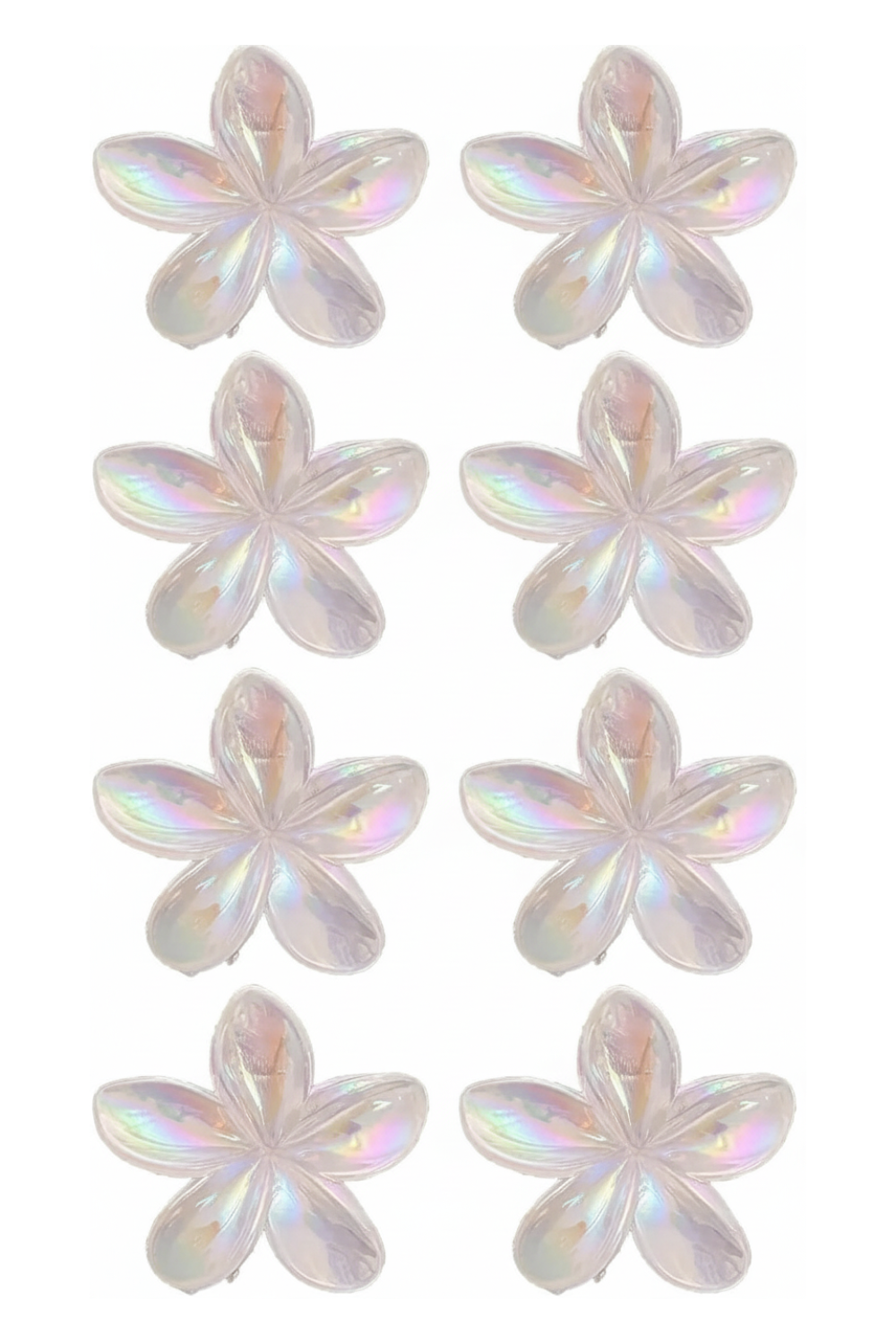 New Laser Gradient Flower Hair Claw Clips