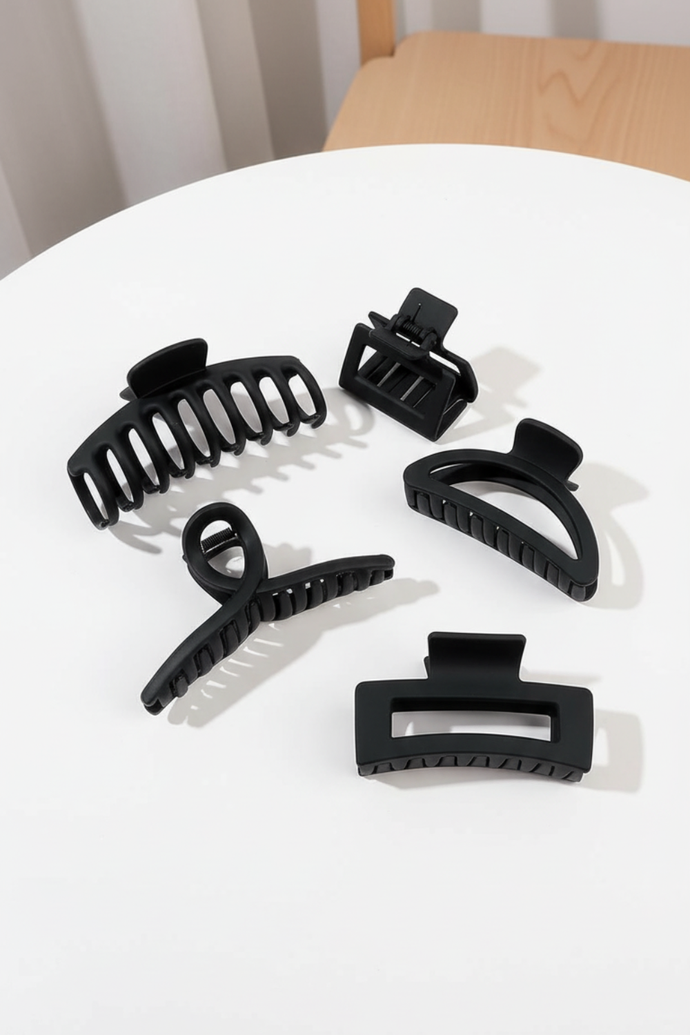 5 Pcs Big Matte Hair Claw Clips Set (Bundle)