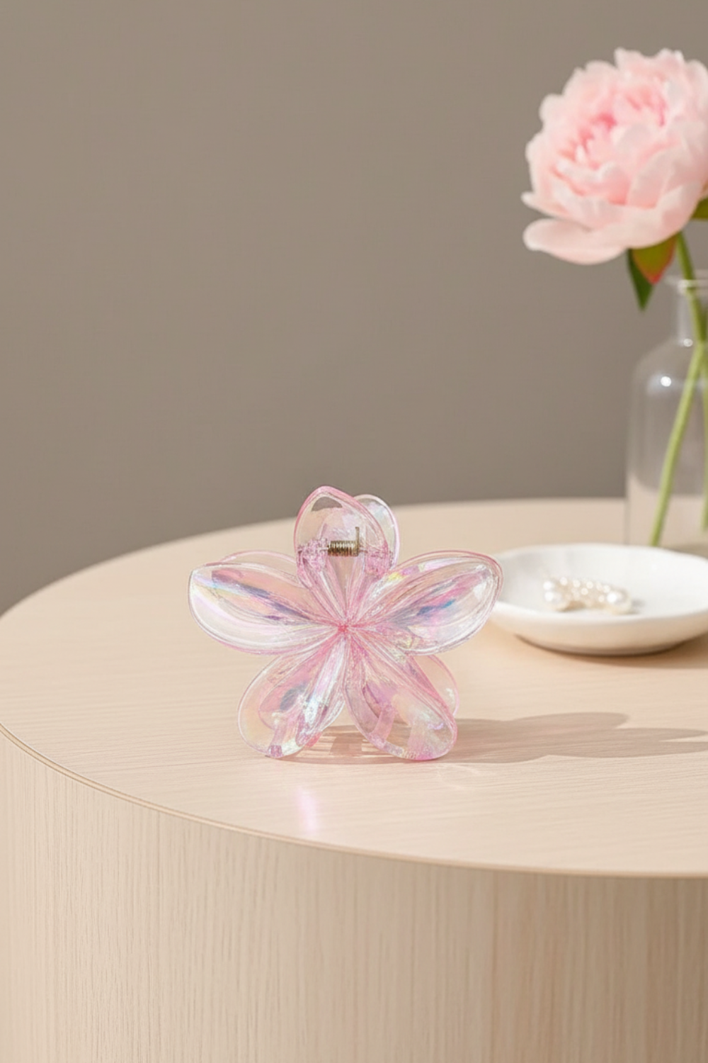 New Laser Gradient Flower Hair Claw Clips