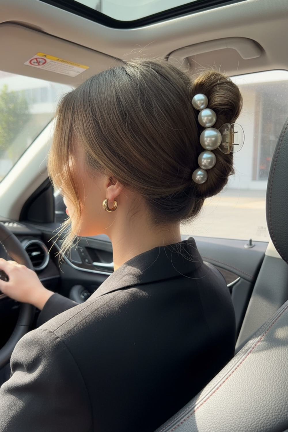 Acrylic Hair Pearl Claw Clips (5,8,10 cm)