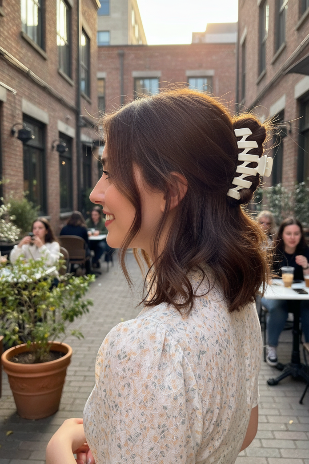 Matte Geometric Hair Claws For Women Thick Hair (11 cm)