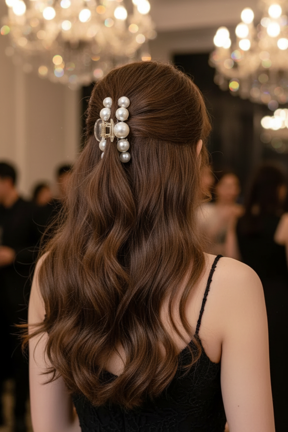 Vintage Pearl Clips Set Large Claw Clips (Set of 4)