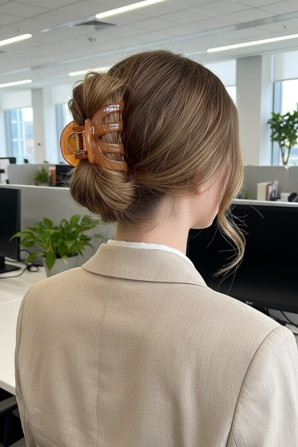 Premium Large Pumpkin Hair Claw Clip (9.5 cm)