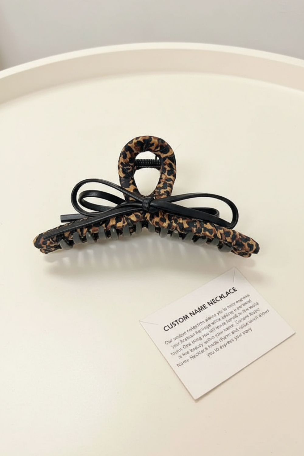 Leopard-print Large Arc Cross Square Geometric Acrylic Hair Grab Clips (6 Styles)