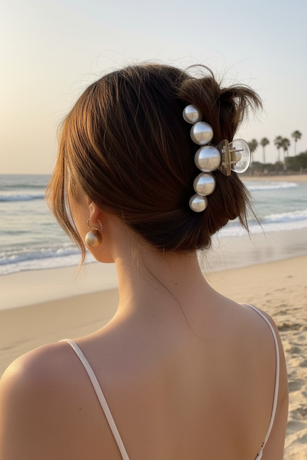 Acrylic Hair Pearl Claw Clips (5,8,10 cm)