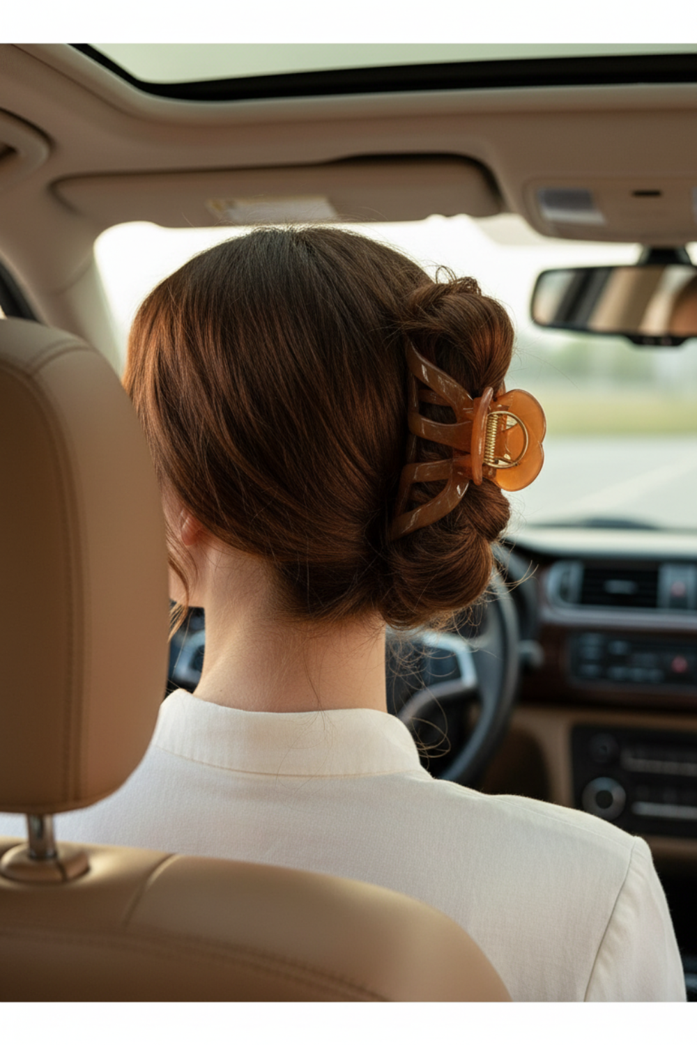 Premium Large Pumpkin Hair Claw Clip (9.5 cm)