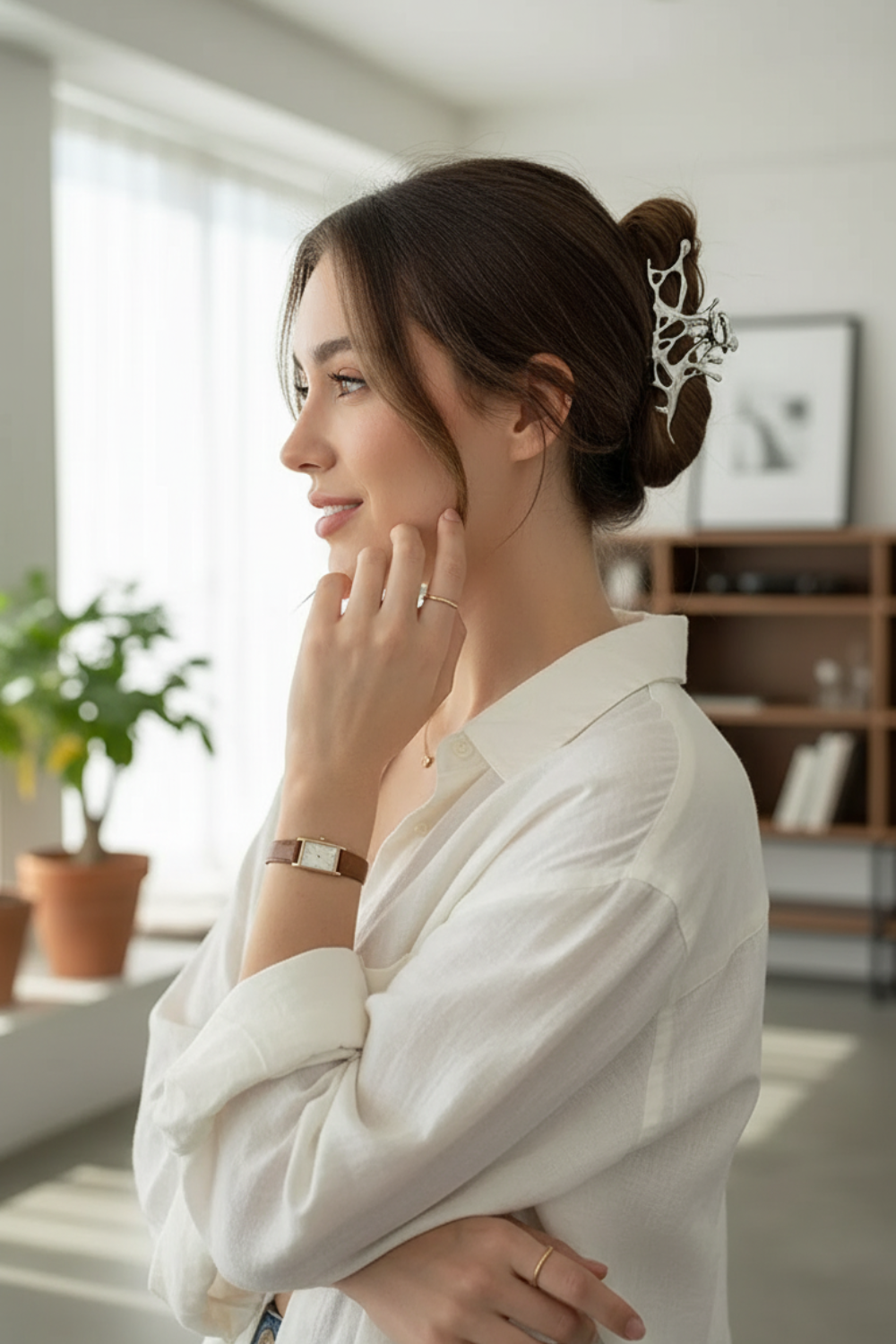 Geometric Large Metal Claw Clips for Hair (11.5 cm)