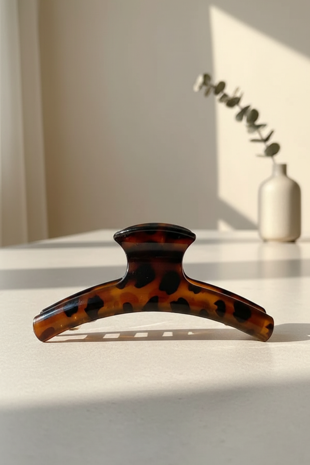 Leopard-print Large Arc Cross Square Geometric Acrylic Hair Grab Clips (6 Styles)