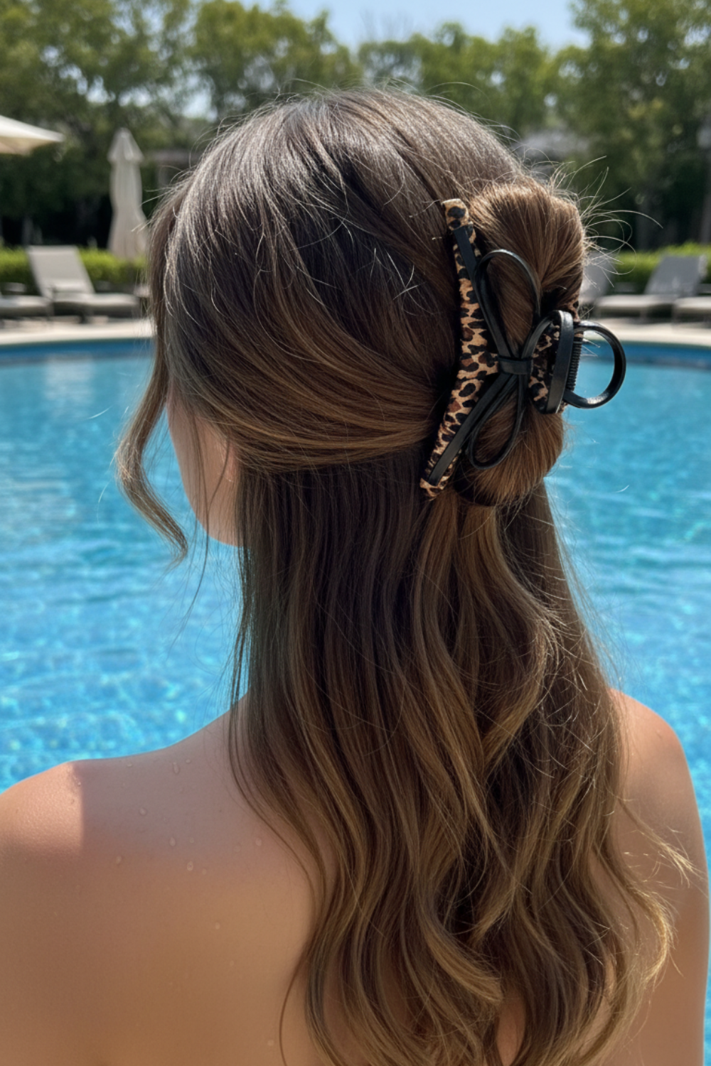 Leopard-print Large Arc Cross Square Geometric Acrylic Hair Grab Clips (6 Styles)