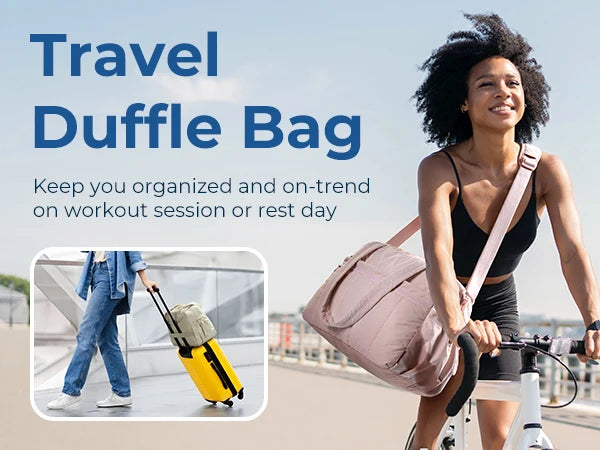 Travel Duffel Bag Gym Bag for Women with Wet Pocket Carry