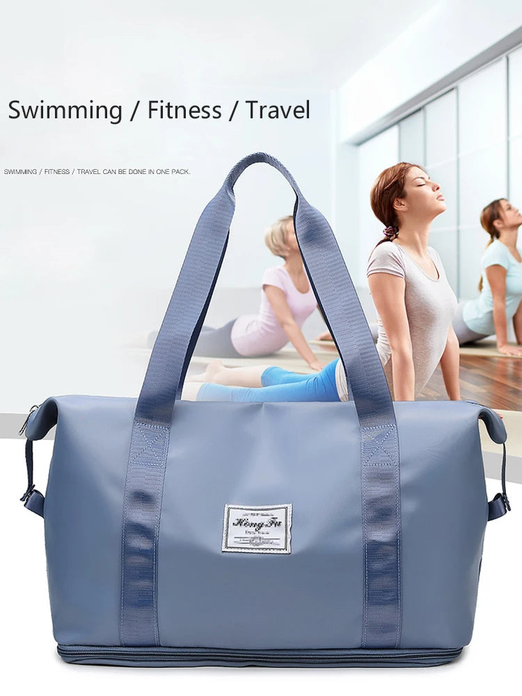 Travel Duffle Bag Nylon Waterproof Sports Gym Tote Bags for Women