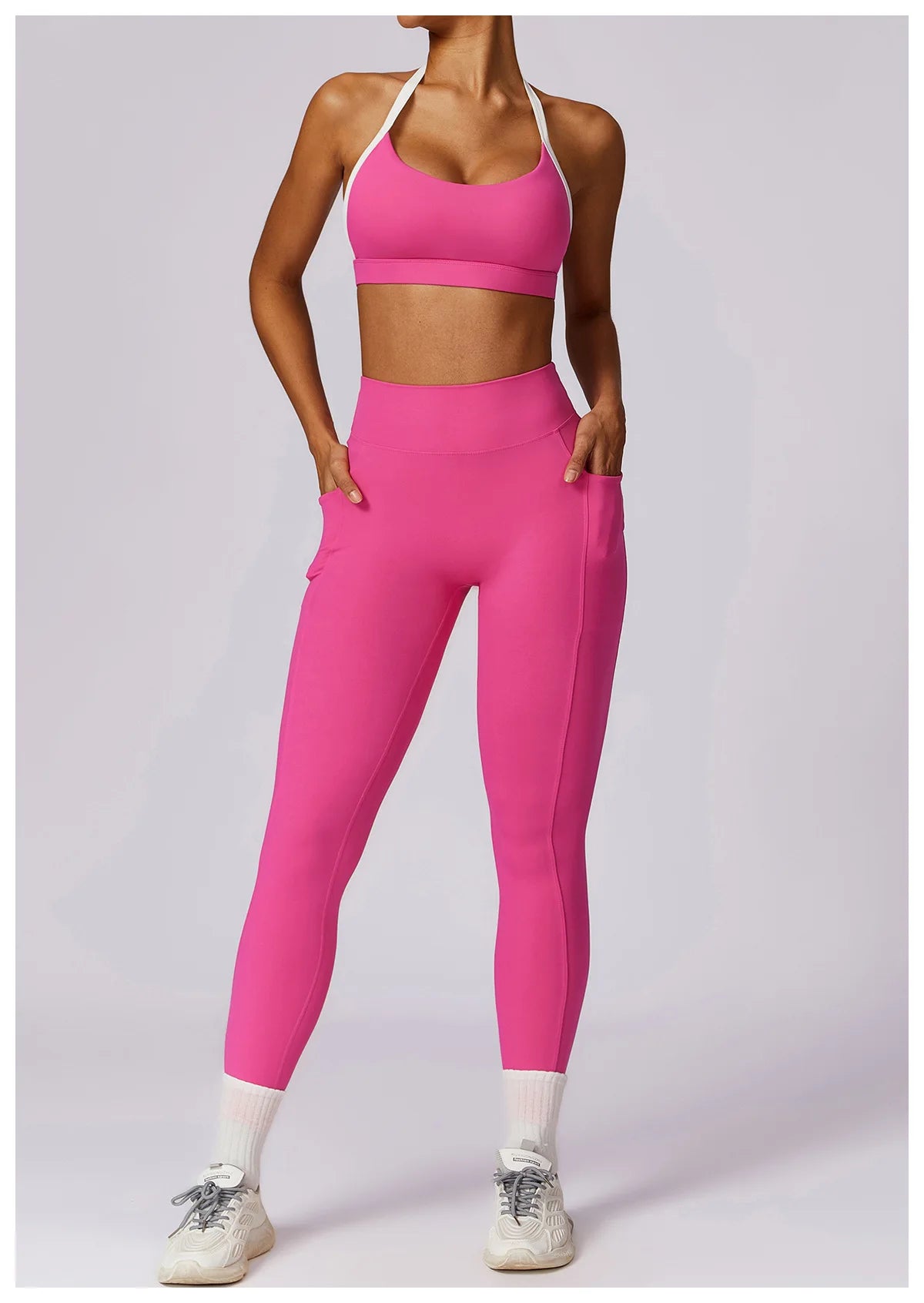 Yoga Set 2PCS Women Sportswear Push Up Workout Clothes