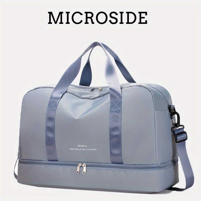 Expandable Travel Duffle Bag for Women, Sports Handbag, Fitness Bag, Large Capacity