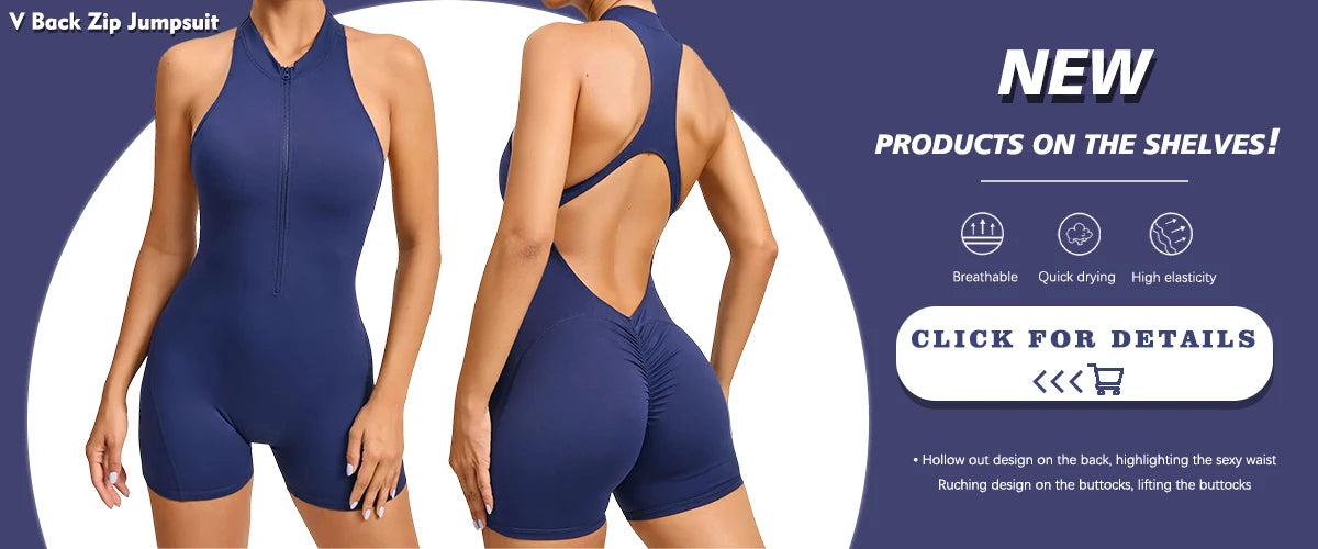 V-Back One-Piece Women’s Sports Jumpsuit