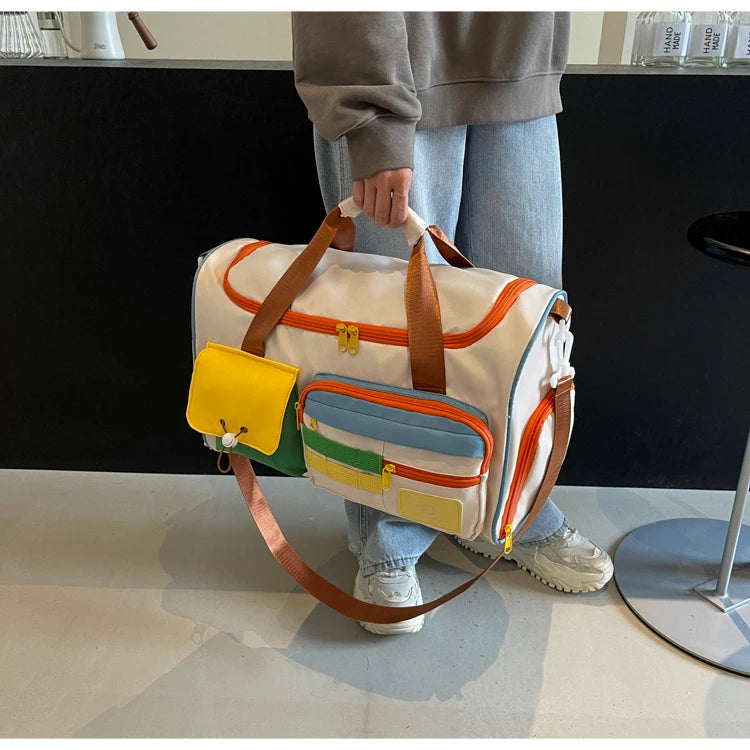 Travel Bag, Duffel Bag Cosmetics Bag, Professional Fitness Bag for Women