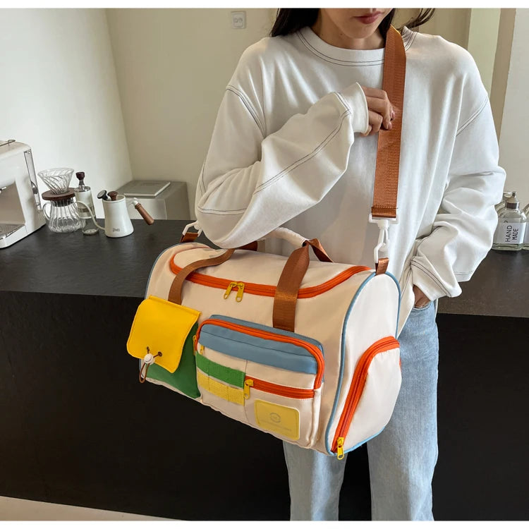 Travel Bag, Duffel Bag Cosmetics Bag, Professional Fitness Bag for Women