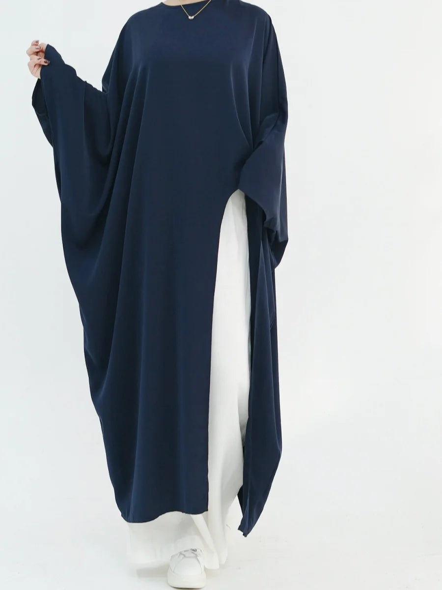 Elegant Modest Abaya – Irregular Solid Long Dress for Muslim Women