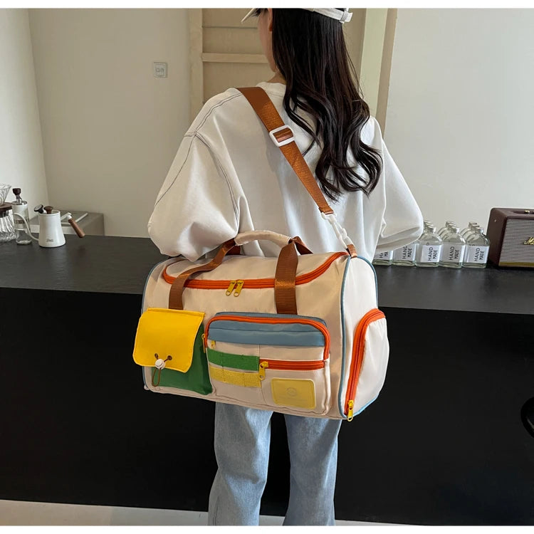 Travel Bag, Duffel Bag Cosmetics Bag, Professional Fitness Bag for Women