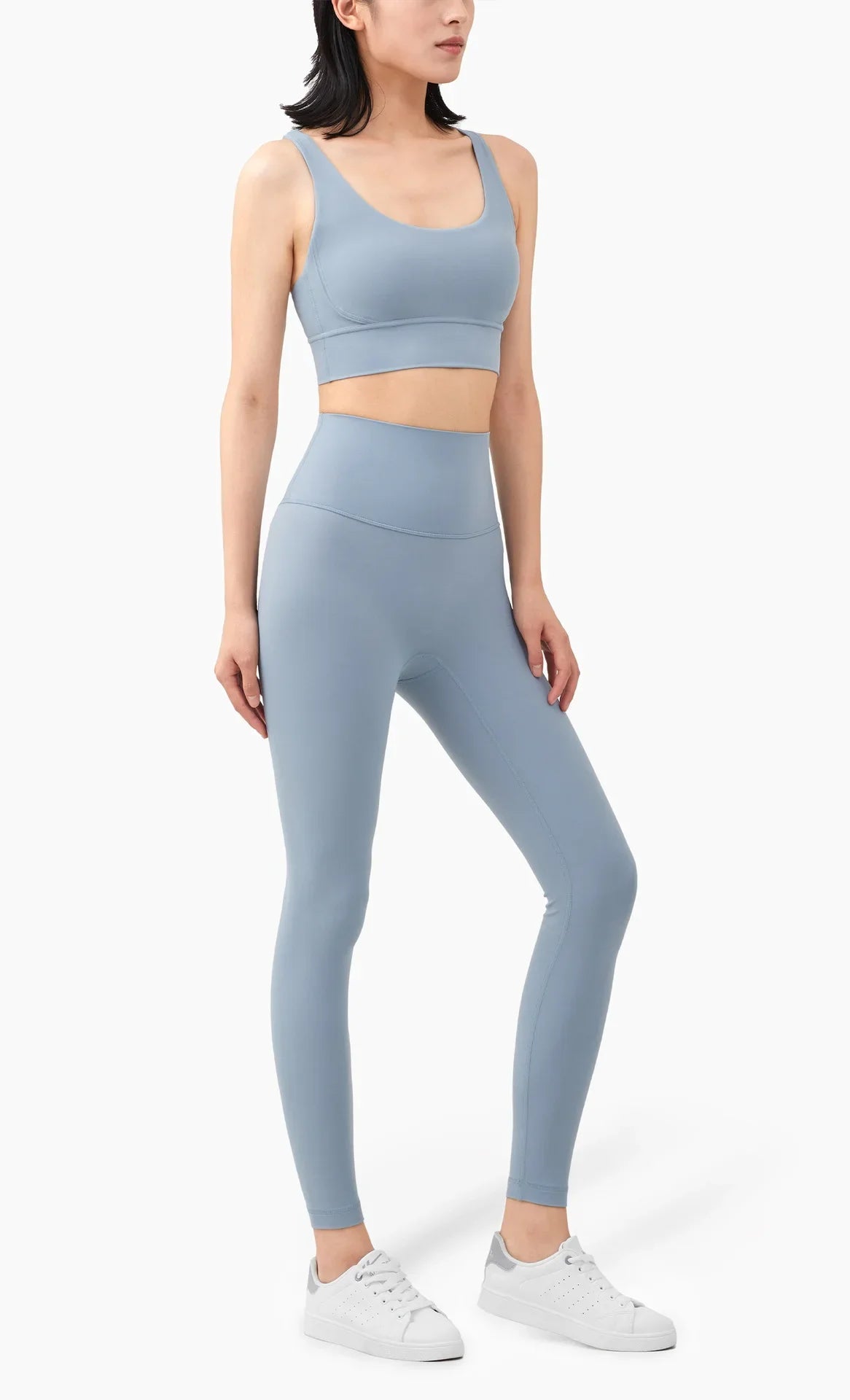 Summer New 2-Piece Yoga Set – Cross Back Sports Bra &amp; High-Waist Leggings