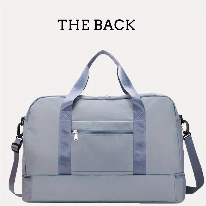 Expandable Travel Duffle Bag for Women, Sports Handbag, Fitness Bag, Large Capacity