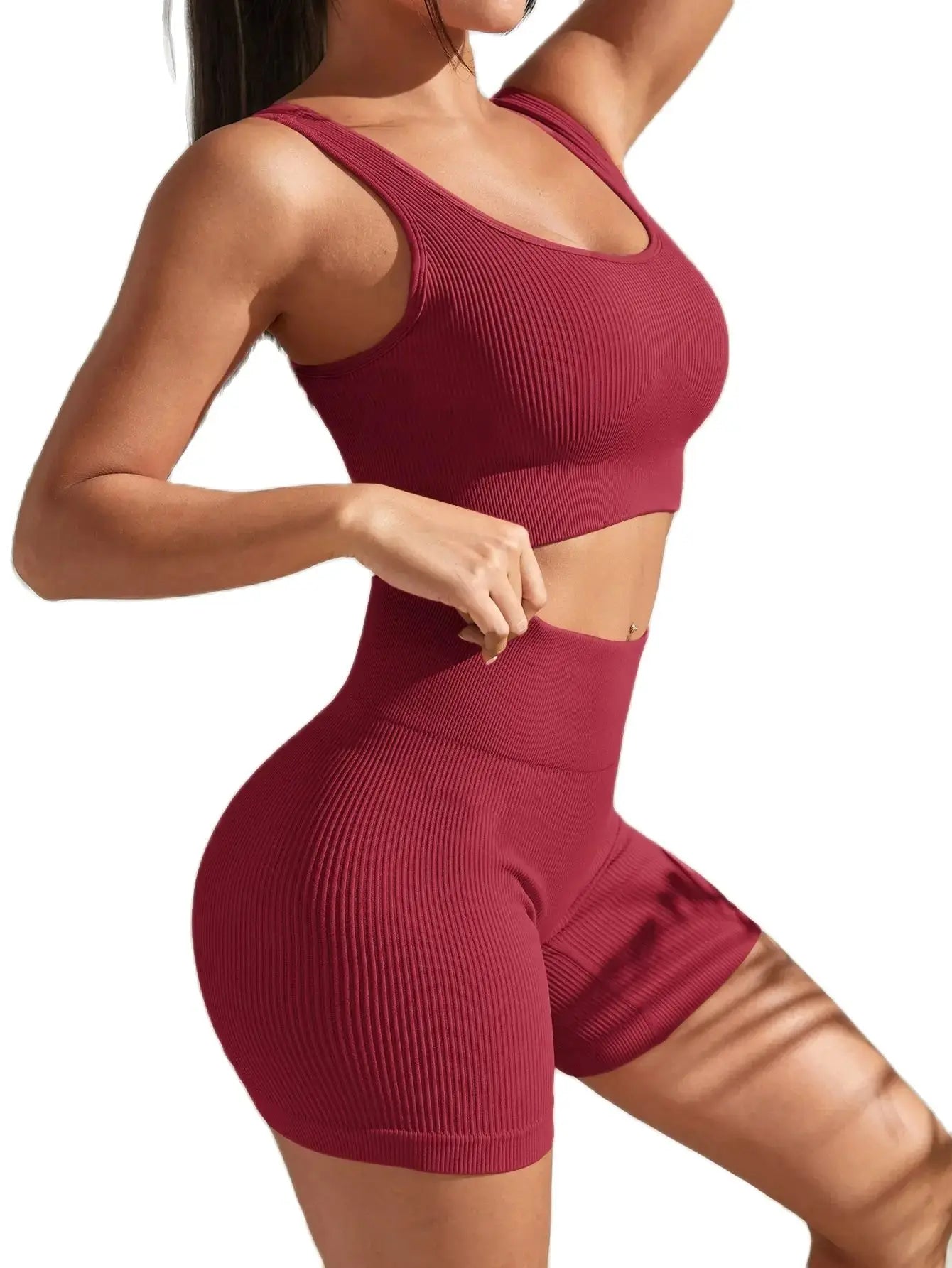 New Arrival Seamless High-Waist Yoga Fitness Set for Women