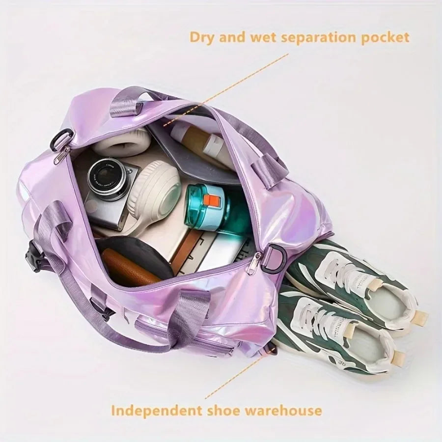 Large Capacity Women’s Nylon Travel Duffel Bag