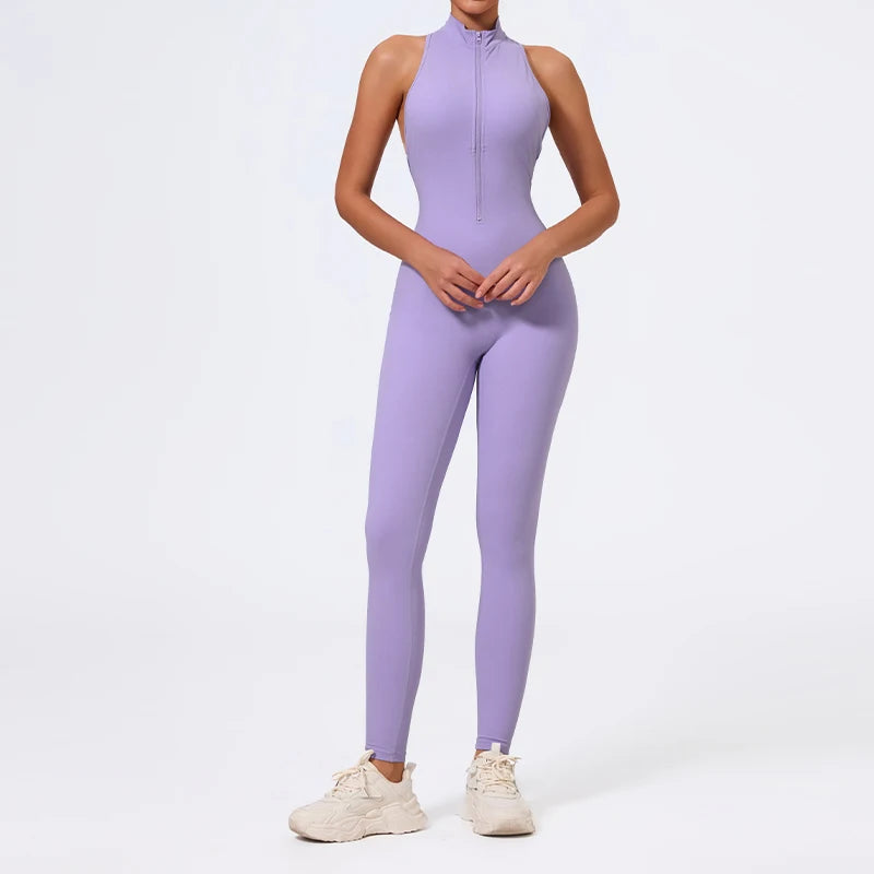 V-Back One-Piece Women’s Sports Jumpsuit