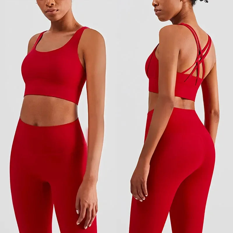 2 Piece Yoga Clothes Women's Tracksuit Athletic Wear Pilates Fitness Suit