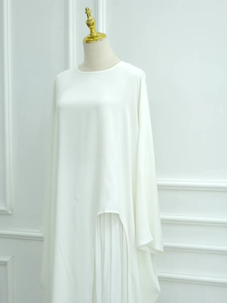 Elegant Modest Abaya – Irregular Solid Long Dress for Muslim Women