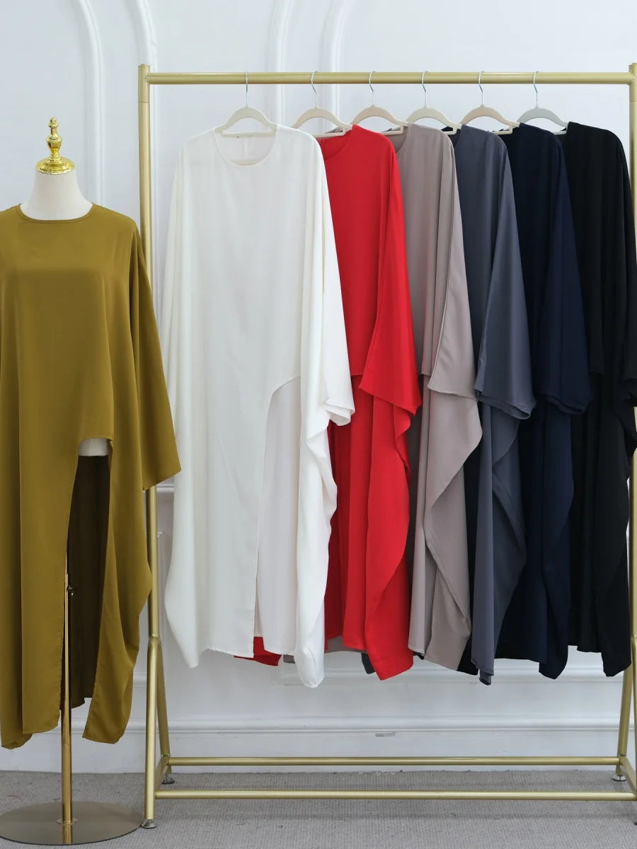 Elegant Modest Abaya – Irregular Solid Long Dress for Muslim Women