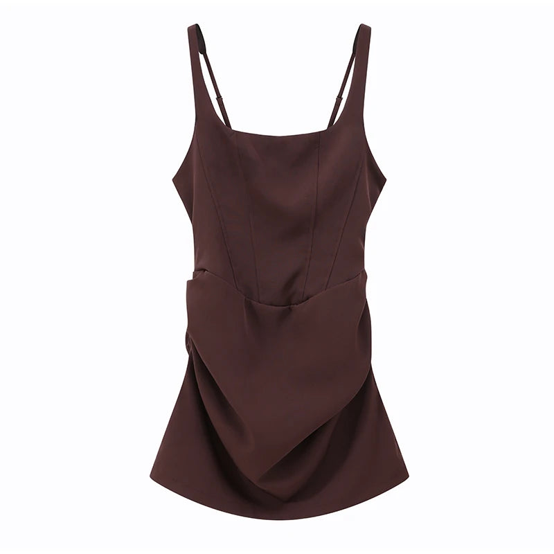 Sexy Square-Neck Halter Mini Dress – 2026 Summer Party Essential