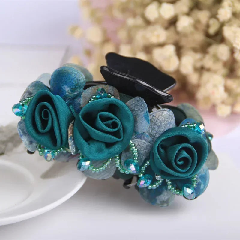 Women Hair Flowers  Claw Clips