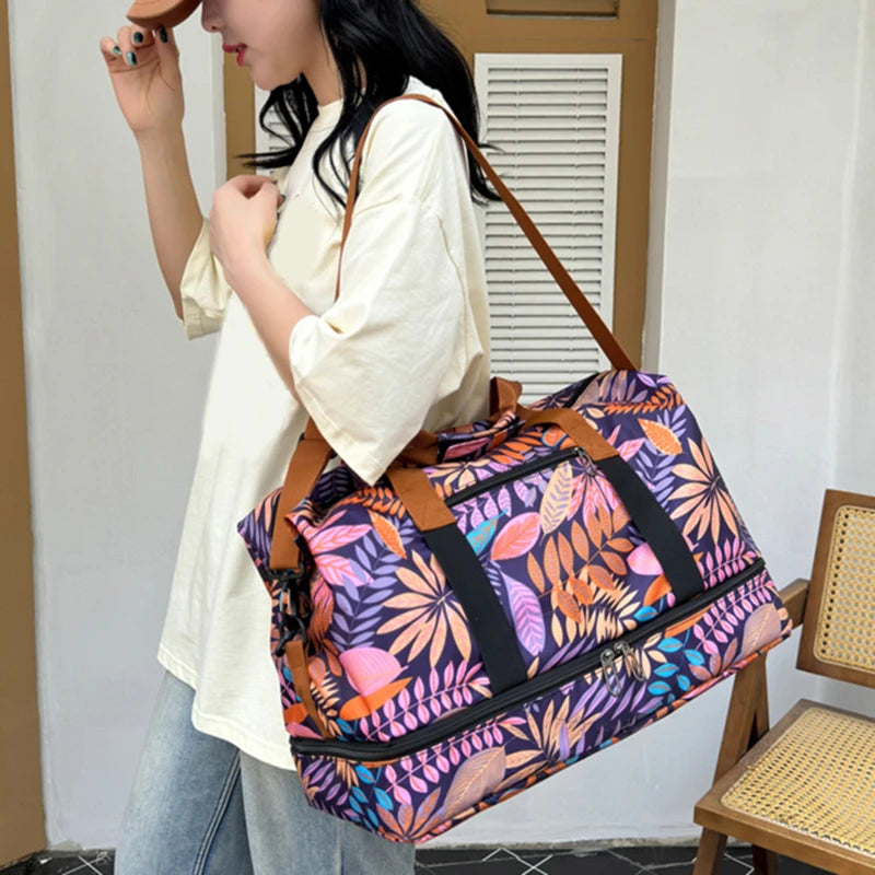 Travel Gym Bag Luggage Portable Fitness Shoulder Crossbody Handbags For Women