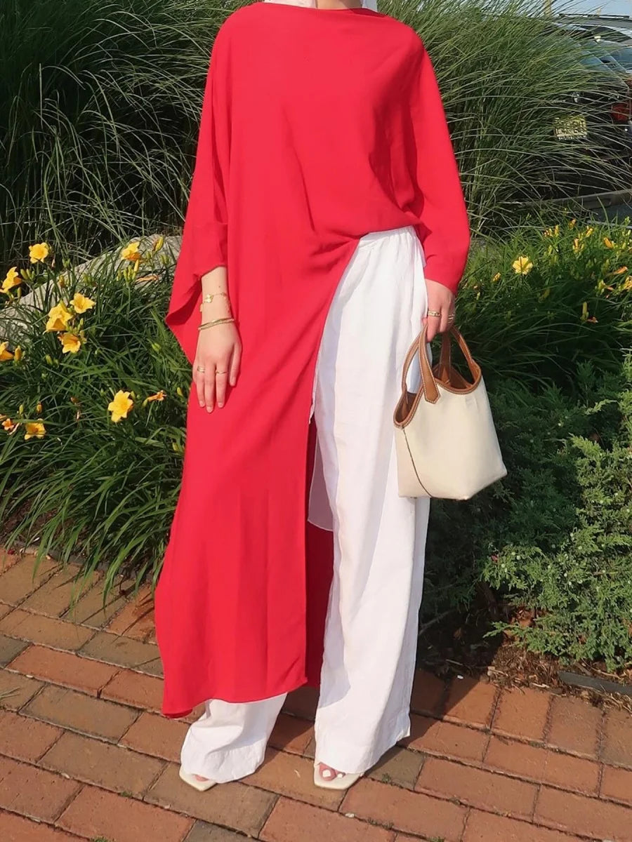 Elegant Modest Abaya – Irregular Solid Long Dress for Muslim Women