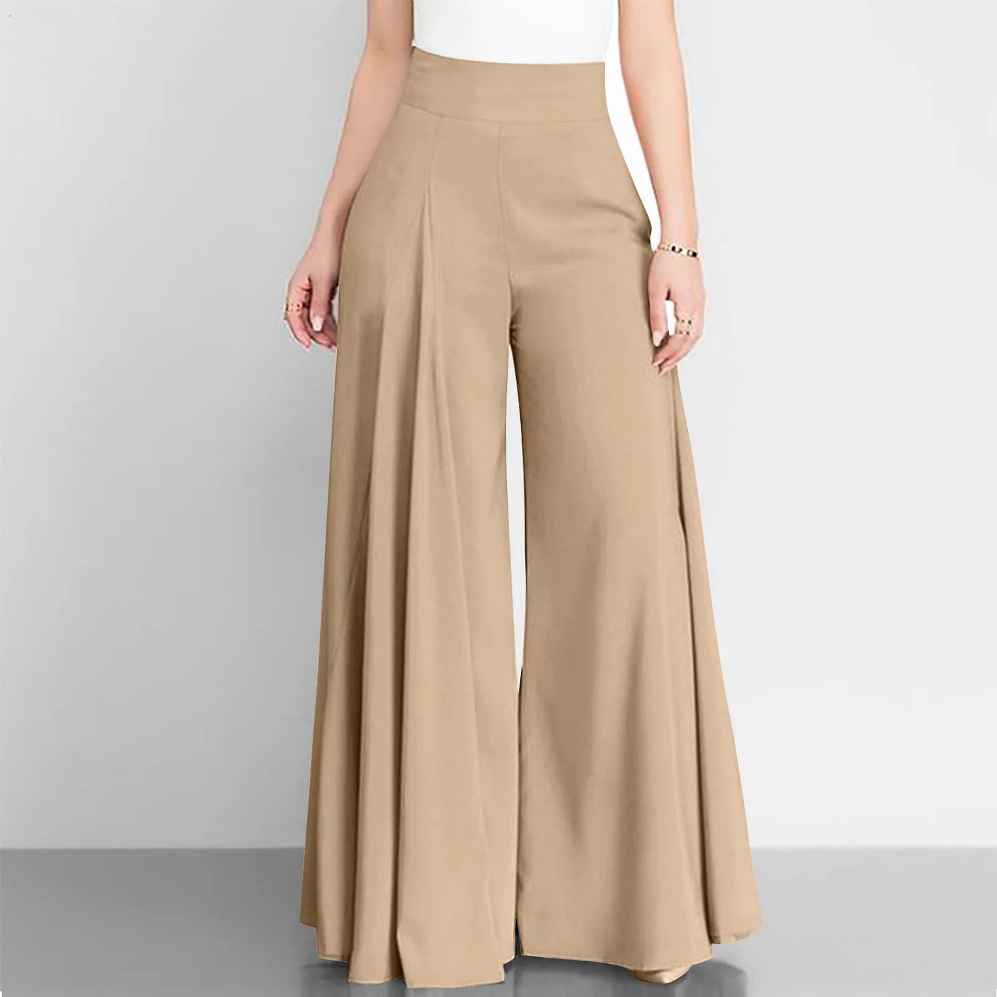 Fashion High Waist Wide Leg Pants For Women Elegant Casual Office