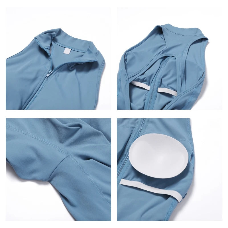 V-Back One-Piece Women’s Sports Jumpsuit