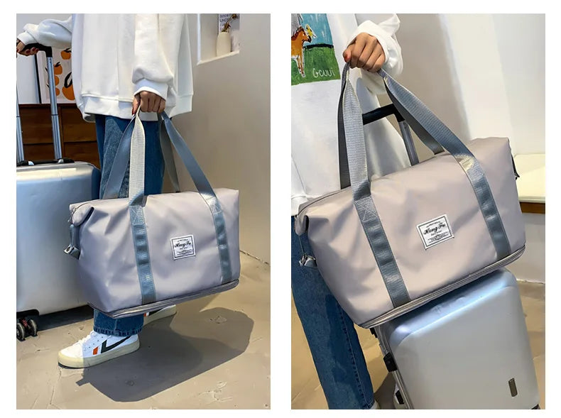 Travel Duffle Bag Nylon Waterproof Sports Gym Tote Bags for Women