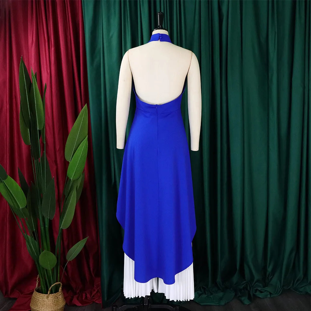 Elegant Tow Piece Set Women Outfit Backless Top