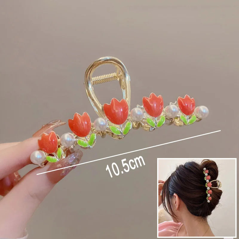 New Sweet Flower Durian Hair Claw Clip
