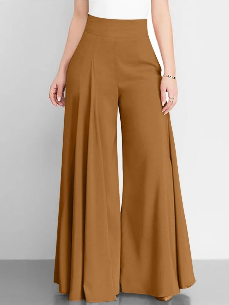 Fashion High Waist Wide Leg Pants For Women Elegant Casual Office