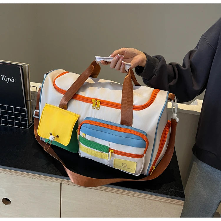 Travel Bag, Duffel Bag Cosmetics Bag, Professional Fitness Bag for Women