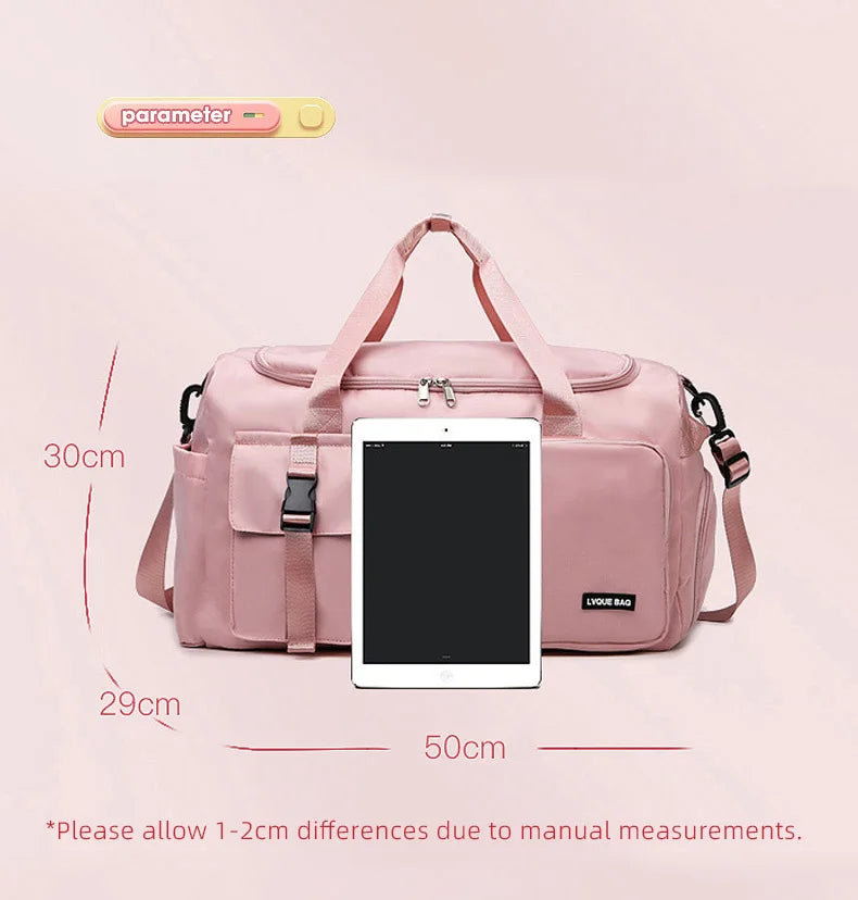 Sports Gym Bag Travel Dry Wet Handbag for Women