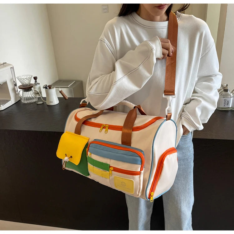 Travel Bag, Duffel Bag Cosmetics Bag, Professional Fitness Bag for Women