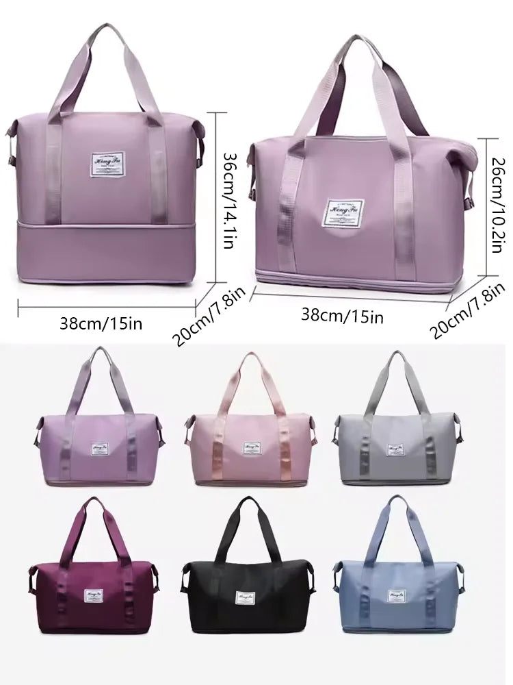 Travel Duffle Bag Nylon Waterproof Sports Gym Tote Bags for Women