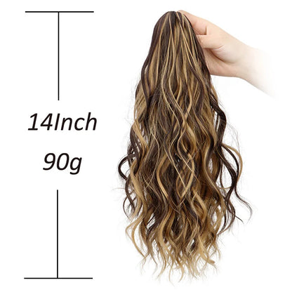 Water Wave Curly Claw Clip-in Ponytail Hair Extension