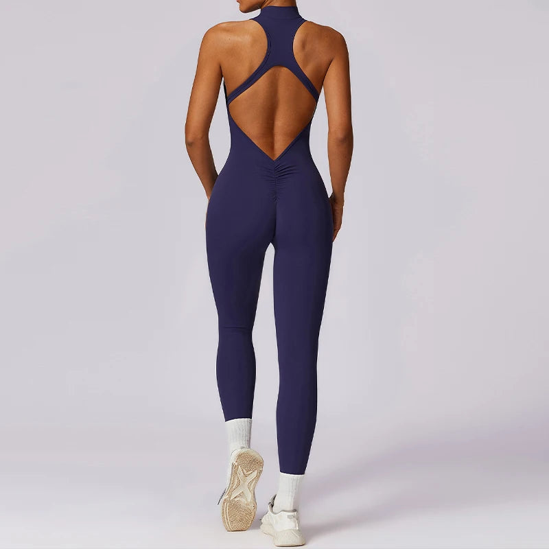 V-Back One-Piece Women’s Sports Jumpsuit
