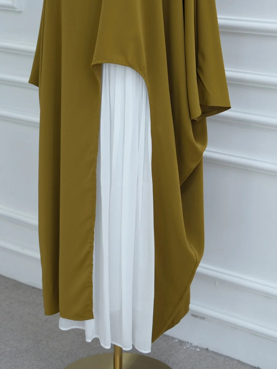 Elegant Modest Abaya – Irregular Solid Long Dress for Muslim Women