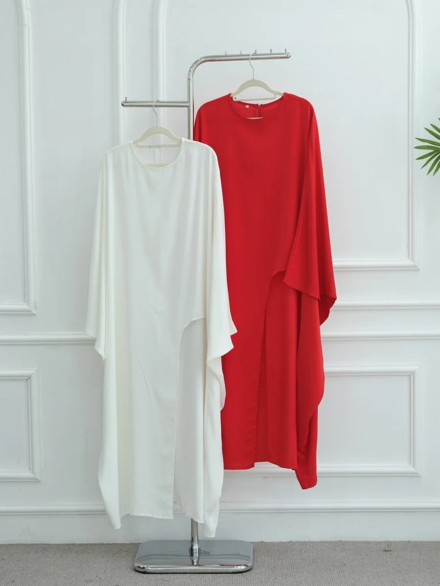 Elegant Modest Abaya – Irregular Solid Long Dress for Muslim Women
